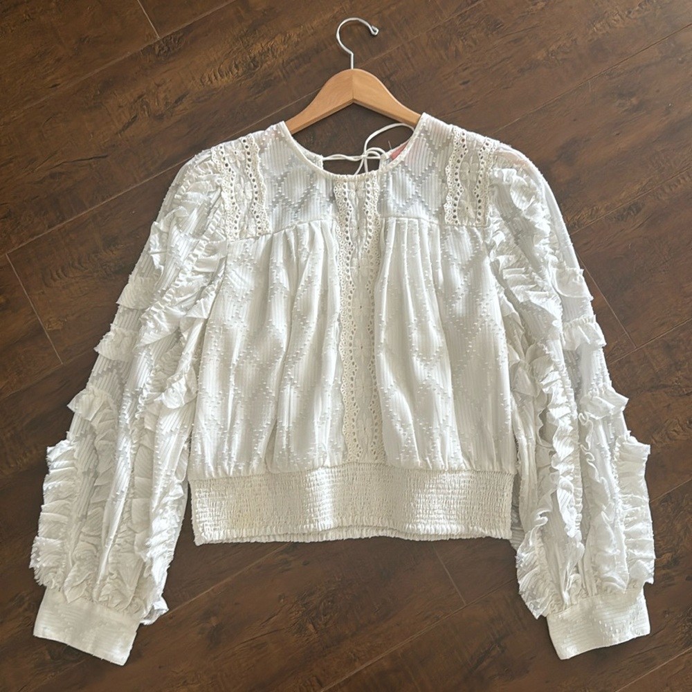 Anthropologie Ruffle Detail Top
